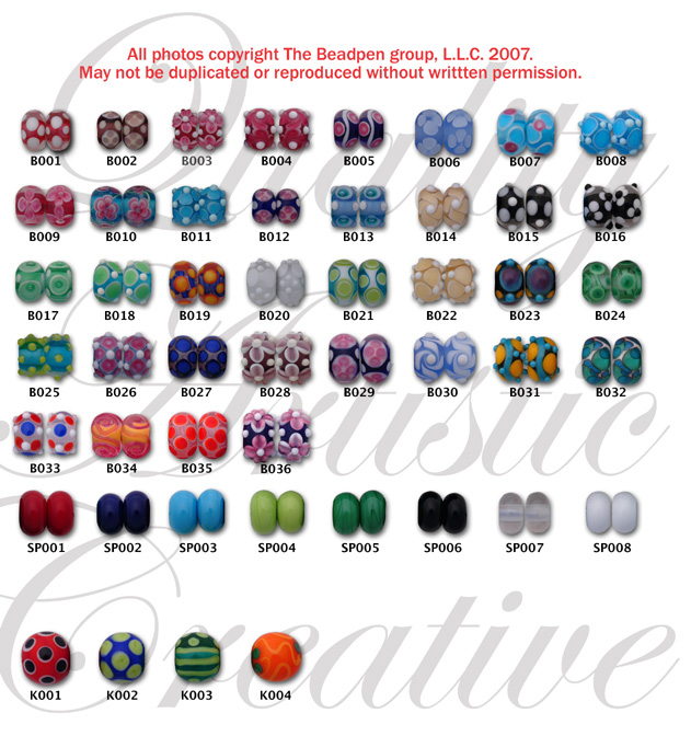 Handmade Lampwork Beads Available for Pre-Made Beadpens
